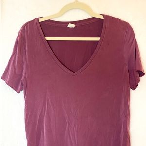 Plum short sleeve shirt
